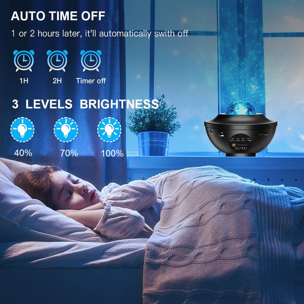 Galaxy Projector Light Star Projector: 2022 Upgraded Ocean Wave LED Night Light for Kids